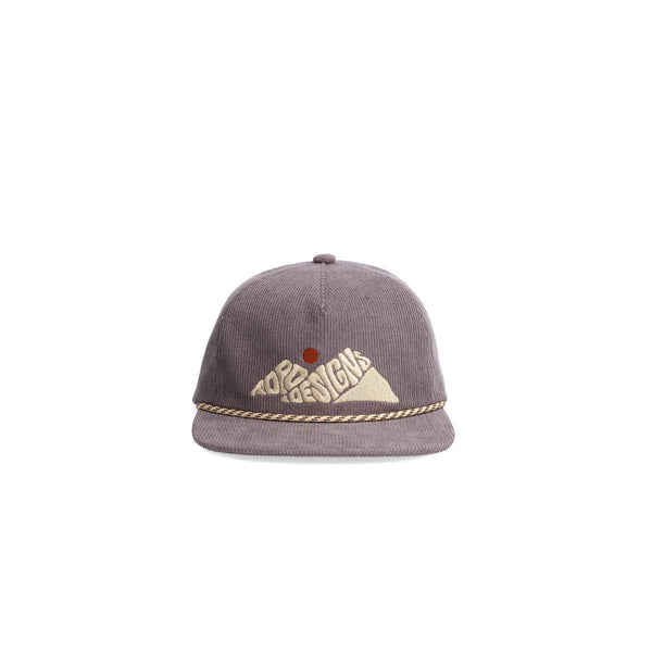 Corduroy Trucker Hat Rugged Peaks : Charcoal