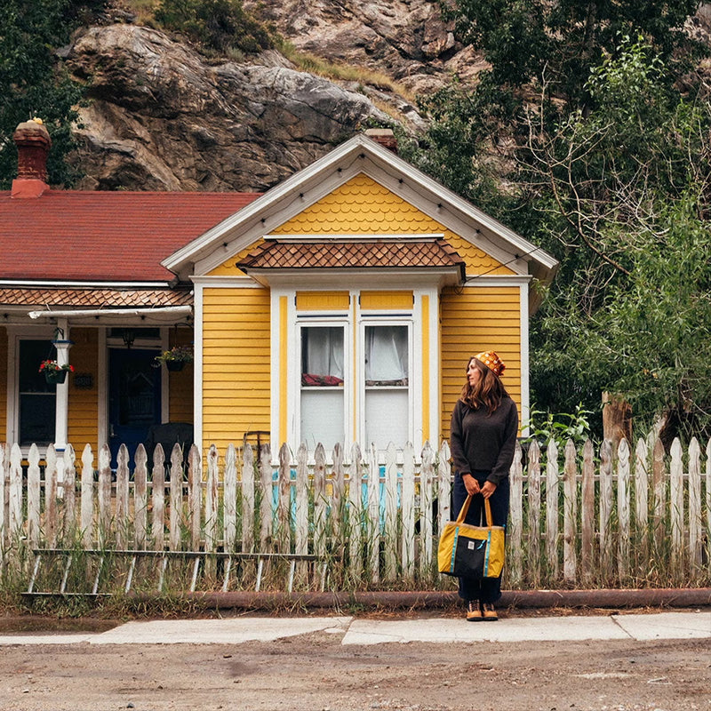 Mountain Utility Tote : Mustard/Forest